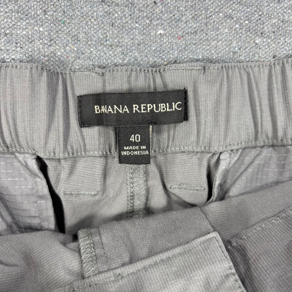 Banana Republic Shorts Men Size 40 Gray Ripstop Stretch Elastic Waist Casual - Picture 3 of 7